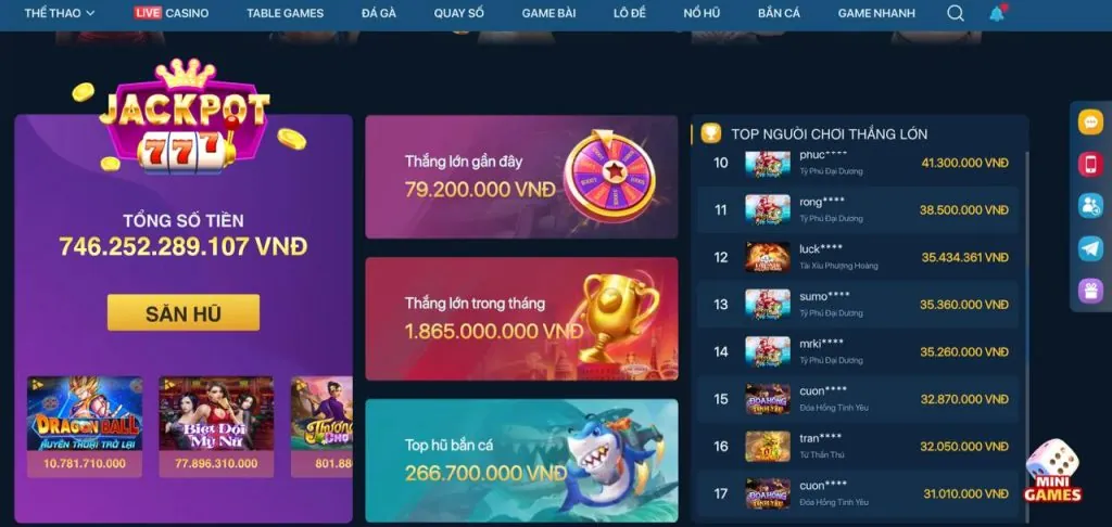 Hoàn trả hàng ngày/tuần cho game nổ hũ